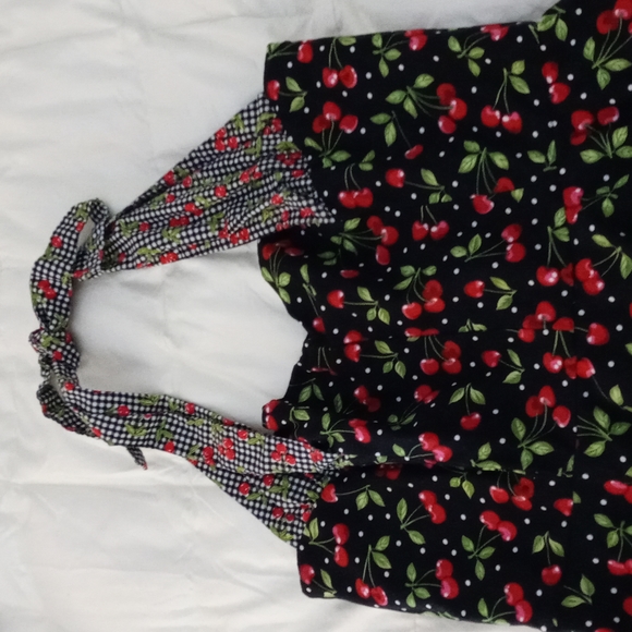 Handmade Cherry 50's Style Pinup Dress - Picture 3 of 8